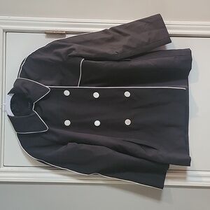 black large women's chap lined coat